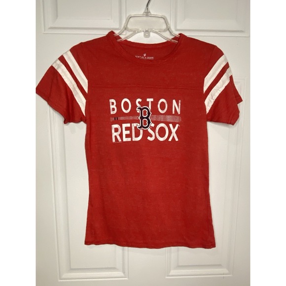 Soft As A Grape Tops - Soft As A Grape MLB Boston Red Sox Womens Small Red Short Sleeve Shirt